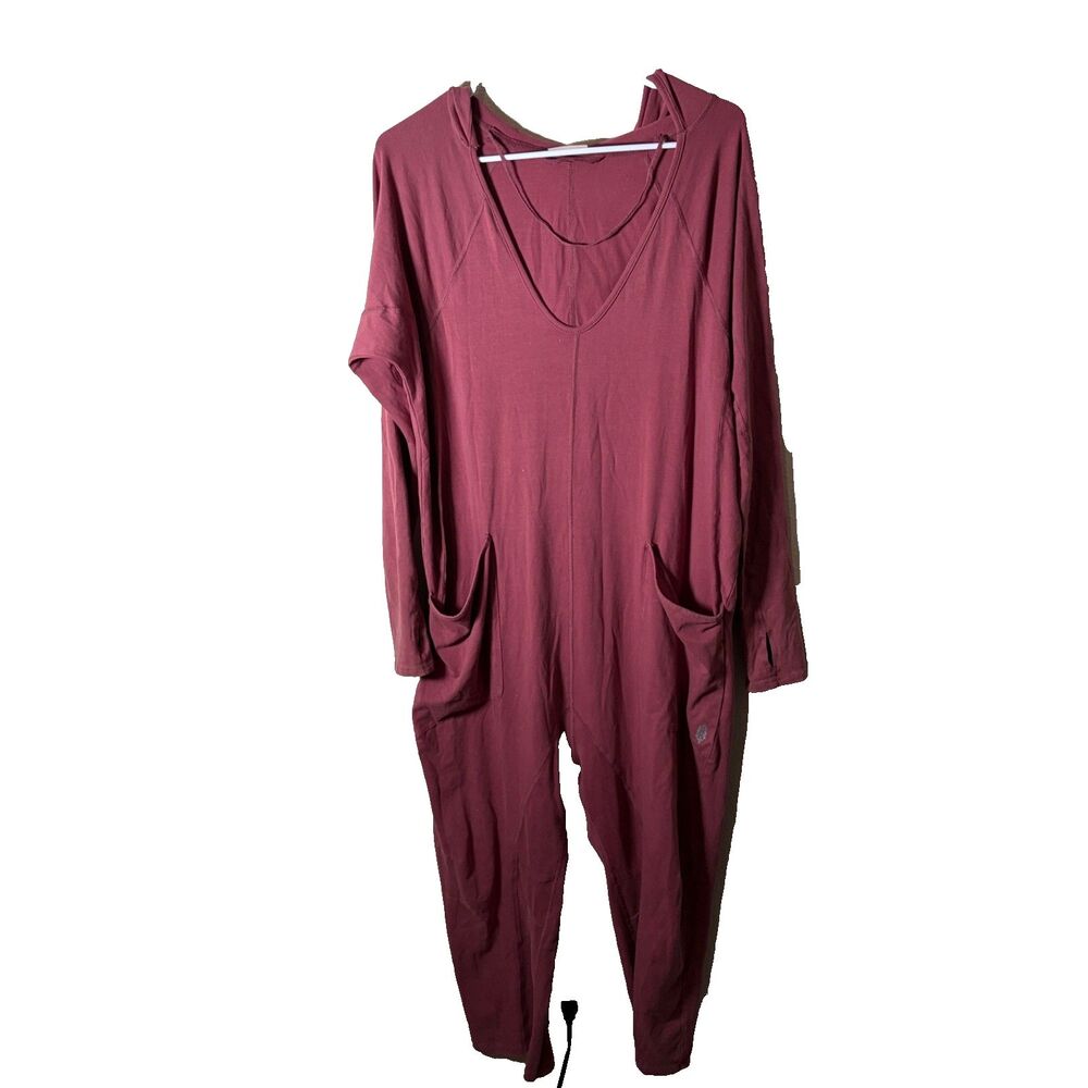 Free People Movement Hot Shot One Piece Jumpsuit Red Athletic Hoodie Small